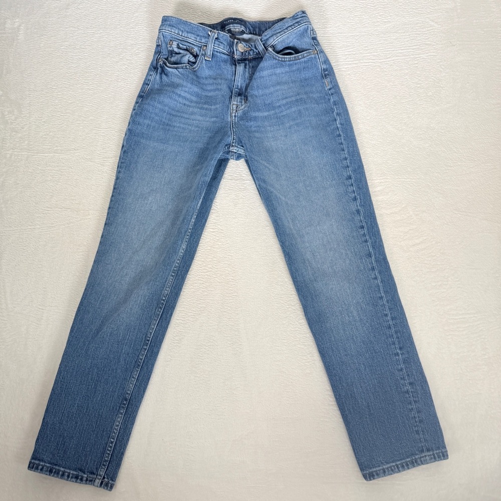 Aeropostale 90s Super Mid Rise Straight Leg Jeans Medium Wash Size 4 VSCO girl